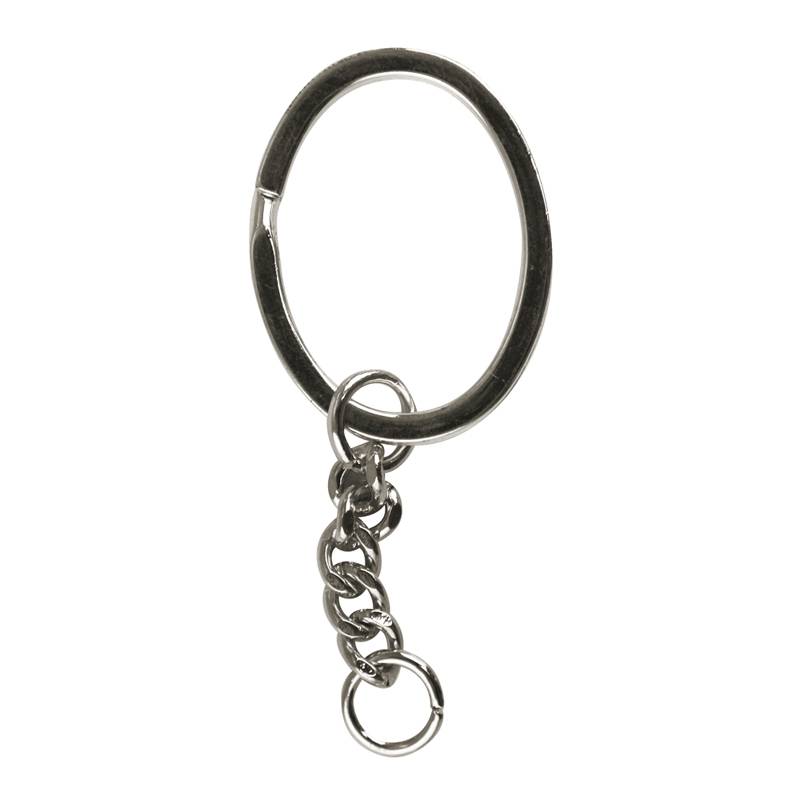 120 stuks 25 mm sleutelring met ketting, sleutelhanger met