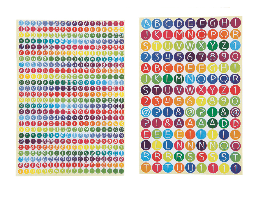 Stickers cijfers letters 189981 Graine creative