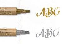 Kalligrafiestift goud/zilver | Kuretake Kalligrafiestift goud/zilver | Kuretake