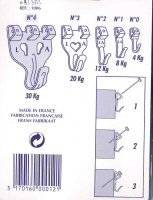 Messing haken met stalen nagels Messing haken met stalen nagels