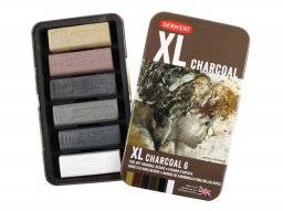 XL charcoal blik met 6 stuks | Derwent