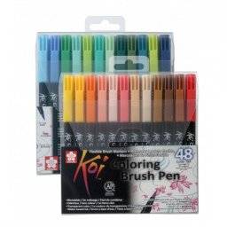 Koi coloring brush pen set 48st | Sakura 