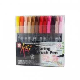 Koi coloring brush pen set 24st | Sakura 
