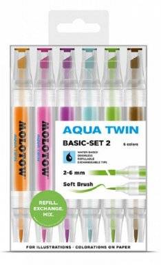 Aqua twinmarker set basic 2 6dlg | Molotow 