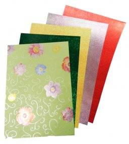 Metaalpapier 9303 bloemen groen