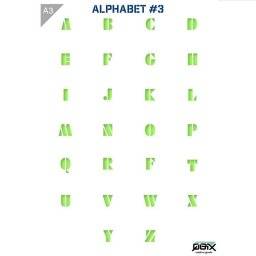 A3 sjabloon alphabet 3 | QBIX