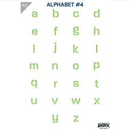 A3 sjabloon alphabet 4 | QBIX