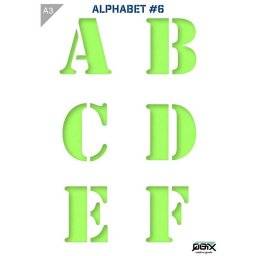 A3 sjabloon alphabet 6 | QBIX