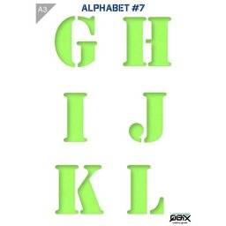 A3 sjabloon alphabet 7 | QBIX