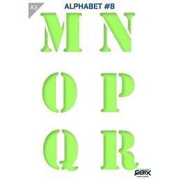 A3 sjabloon alphabet 8 | QBIX 
