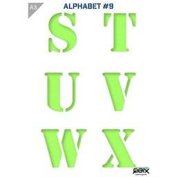 A3 sjabloon alphabet 9 | QBIX