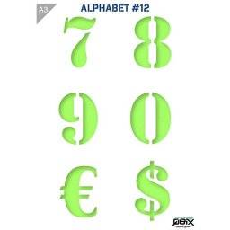 A3 sjabloon alphabet 12 | QBIX