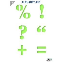 A3 sjabloon alphabet 13 | QBIX