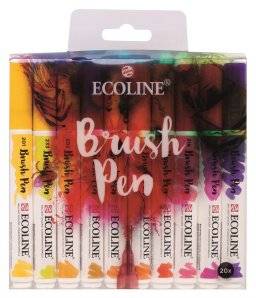 Ecoline brush pen set 20 kleuren | Talens
