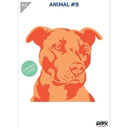 A3 sjabloon animals 9 dog | QBIX