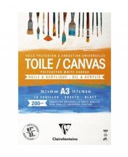 Canvas blok wit | Clairefontaine