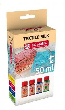 Textile silk set 4 x 50 ml basic | Talens
