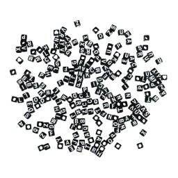 Letterkralen kubus zwart 052-576 | Rayher